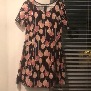 Floral ponte skater dress